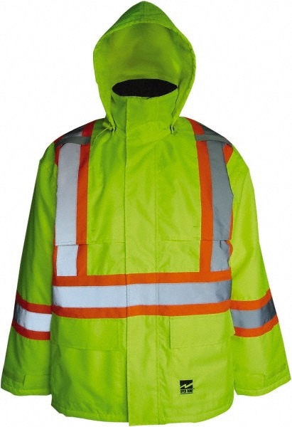 Jacket: Size L, ANSI/ISEA 107-2015 Type O, Class 3 & CSA Z96-15 Class 2, Level 2, Green, Polyester
