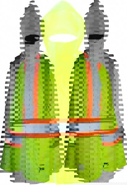 Jacket: Size 4XL, ANSI/ISEA 107-2015 Type O, Class 3 & CSA Z96-15 Class 2, Level 2, Green, Polyester