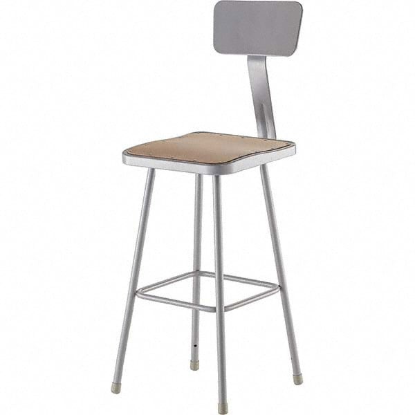 30 Inch Seat Height, Stationary Stool with Adjustable Height Backrest