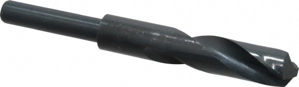 Reduced Shank Drill Bit: 0.748'' Dia, 1/2'' Shank Dia, 118 , High Speed Steel