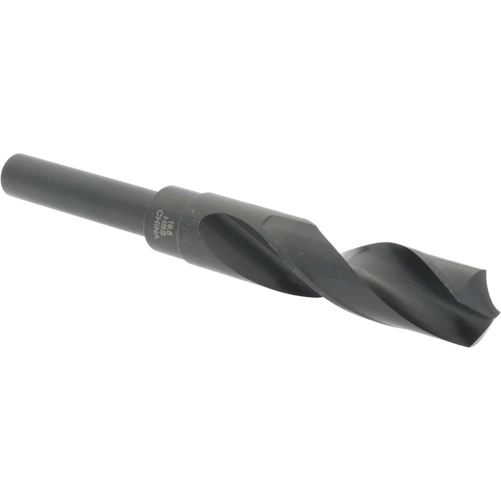 Reduced Shank Drill Bit: 0.7677'' Dia, 1/2'' Shank Dia, 118 , High Speed Steel