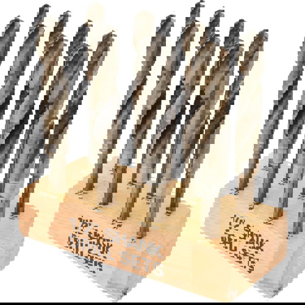 Drill Bit Set: Reduced Shank Drill Bits, 8 Pc, 1