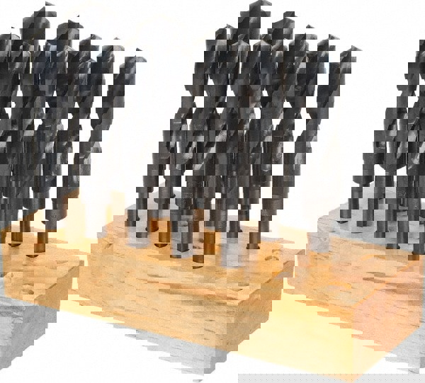 Drill Bit Set: Reduced Shank Drill Bits, 10 Pc, 118 &deg;, High Speed Steel