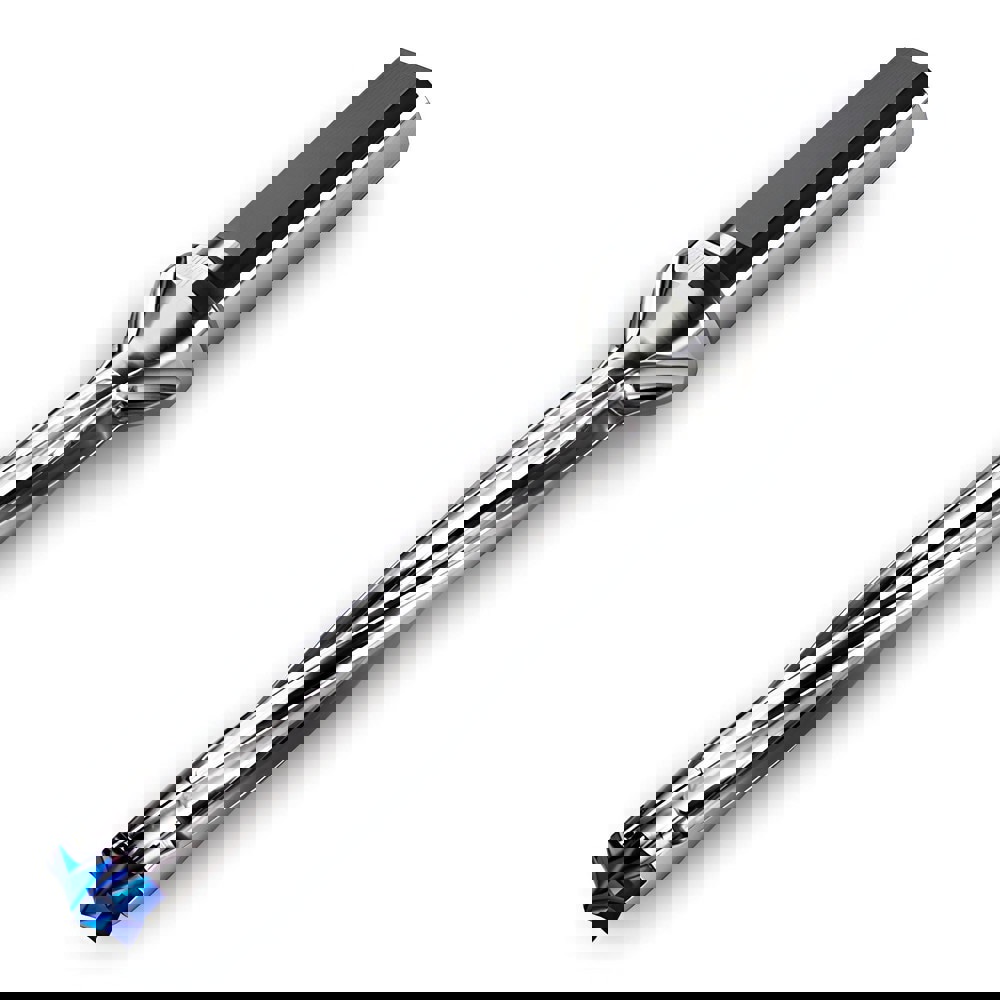 Replaceable-Tip Drill: 19 to 19.9 mm Dia, 99 mm Max Depth, 25 mm Flatted Shank