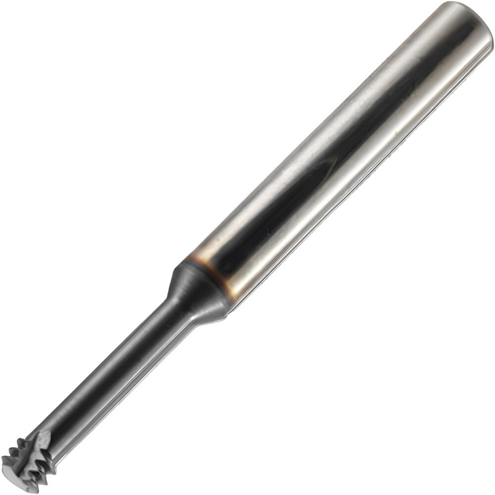 Helical Flute Thread Mills; Material: Solid Carbide ; Thread Size (Inch): 1/2 ; Thread Depth (Decimal Inch): 1.0800 ; Thread Type: UN ; Shank Diameter (Decimal Inch): 0.3937 ; Shank Type: Cylindrical