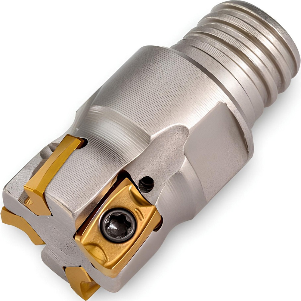 Indexable Square-Shoulder End Mills; Maximum Depth of Cut (mm): 4.83 ; Maximum Depth of Cut (Decimal Inch): 0.1900 ; Cutter Style: 12J1A ; Shank Type: Modular ; Insert Holding Method: Screw ; Maximum Ramping Angle: 0