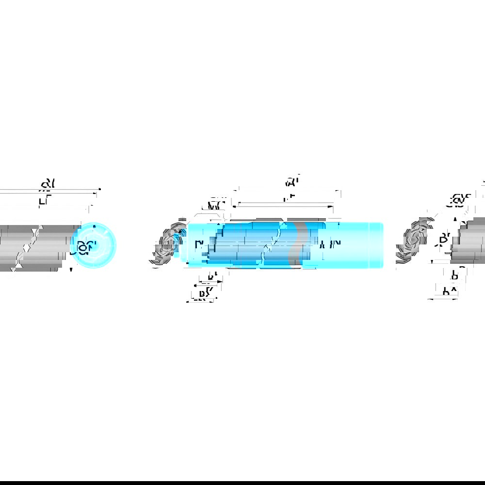 Replaceable Tip Milling Shank: Series S*L*SA, 3/4