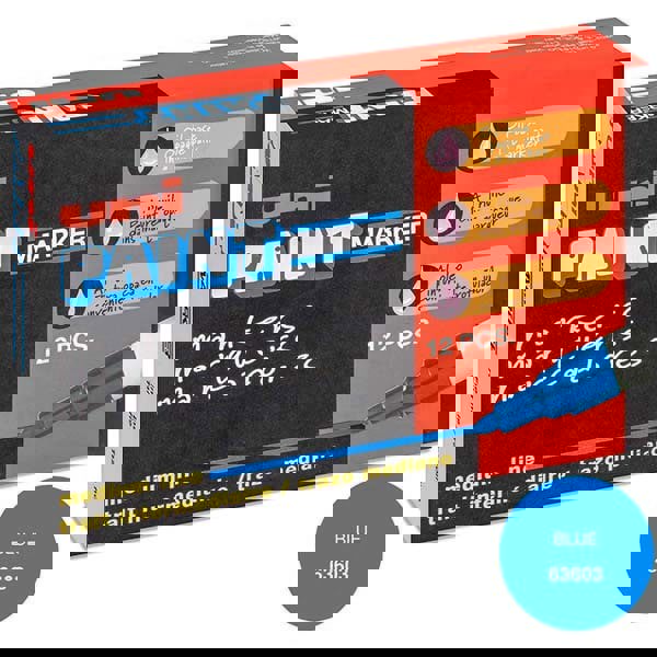 Paint Pen Marker: Blue, Oil-Based, Bullet Point