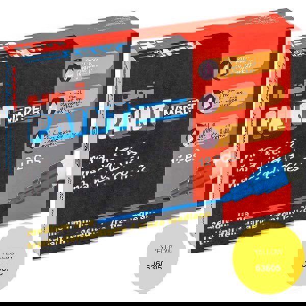 Paint Pen Marker: Yellow, Oil-Based, Bullet Point