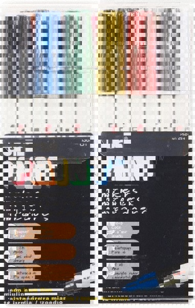 Paint Pen Marker: Black, Blue, Brown, Gold, White & Yellow, Oil-Based, Medium Point