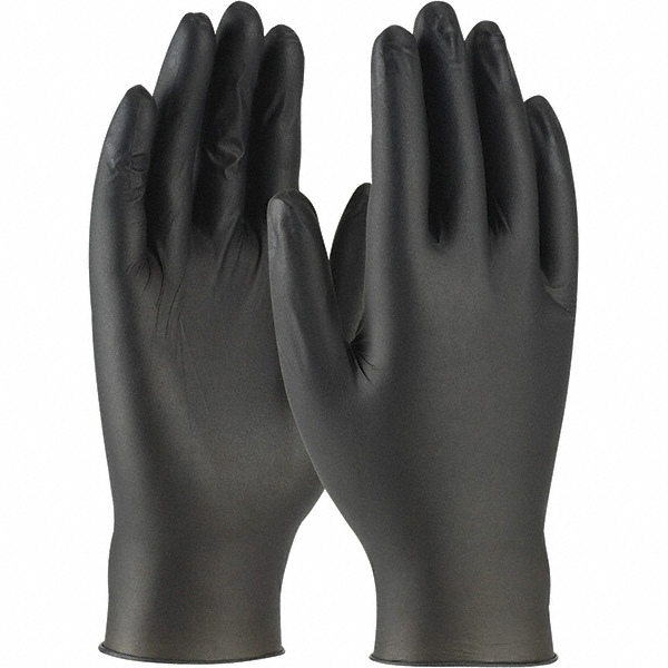 Disposable Glove: Size Large, 4.0 mil, Nitrile, General Purpose Grade, Powder-Free