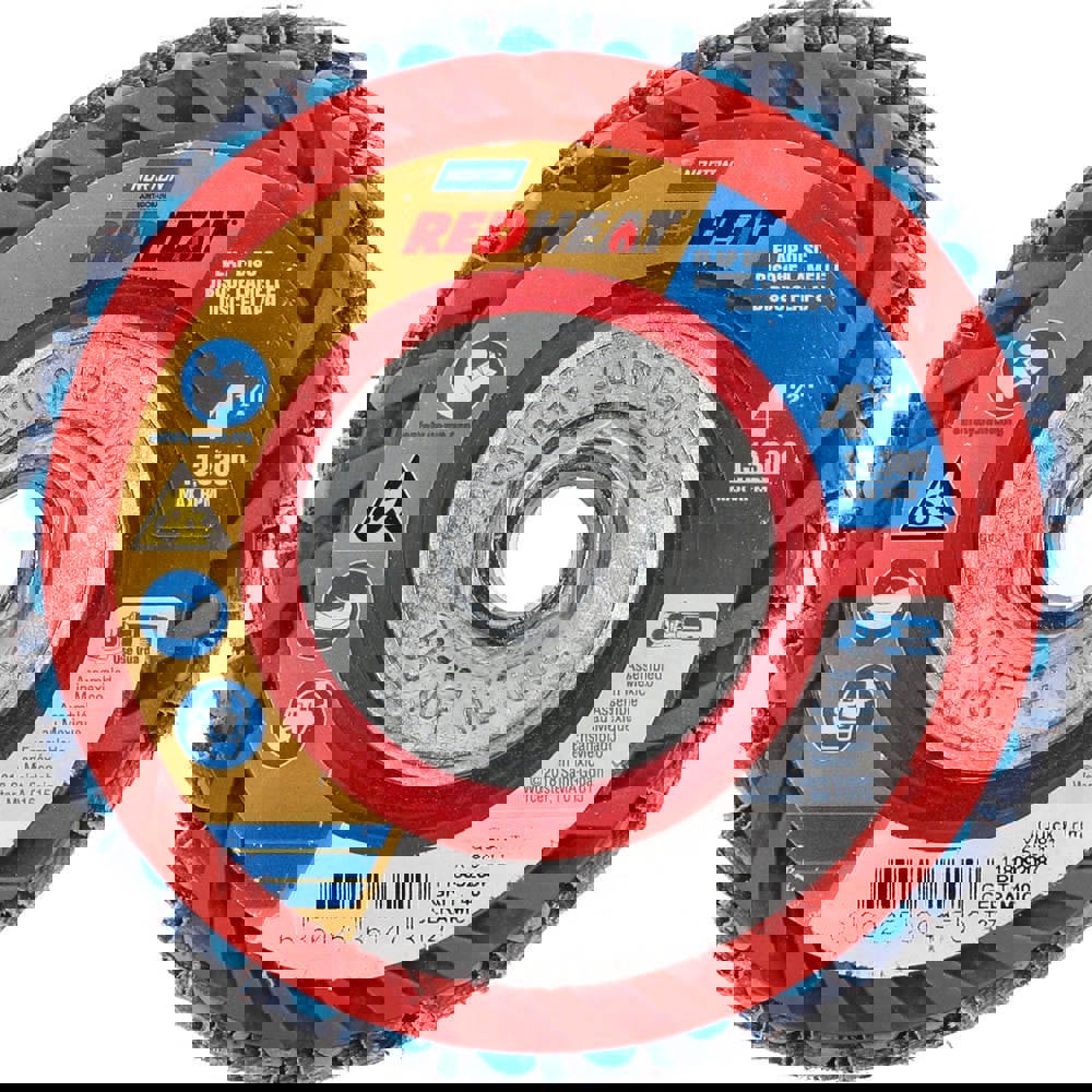 Flap Disc: 5/8-11 Hole, 40 Grit, Ceramic, Type 27