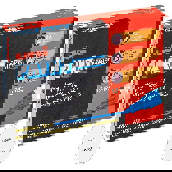 Paint Pen Marker: White, Oil-Based, Line Point