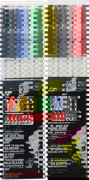 Paint Pen Marker: Black, Dark Blue, Gold, Green, Violet, White & Yellow, Oil-Based, Fine Point