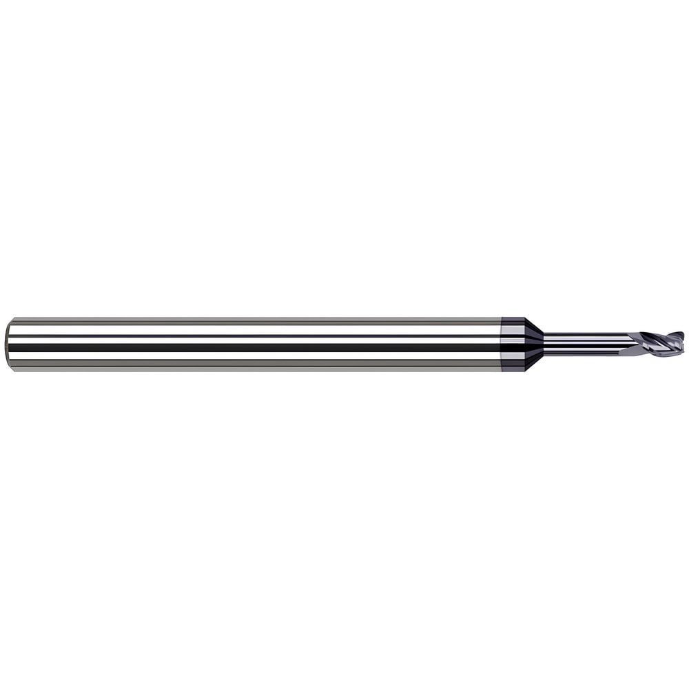 Corner Radius End Mill: 0.5 mm Dia, 0.03