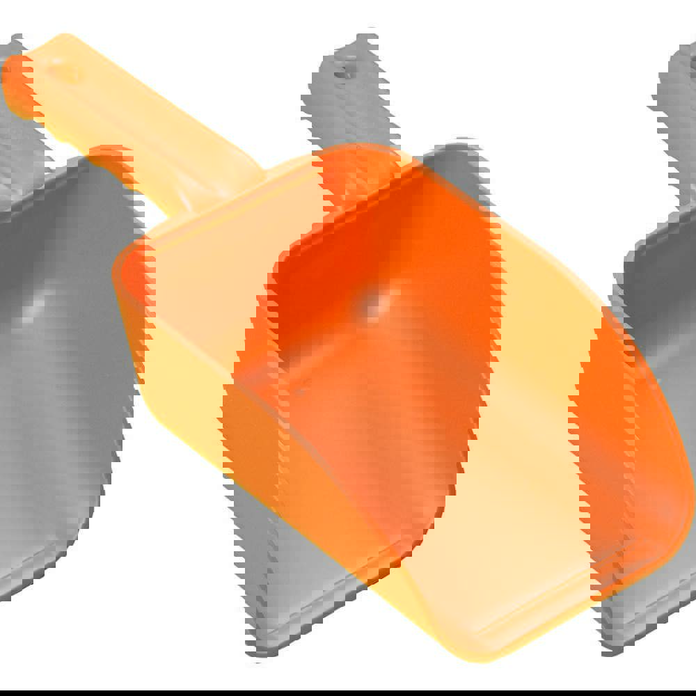 32 oz Orange Polypropylene Flat Bottom Scoop