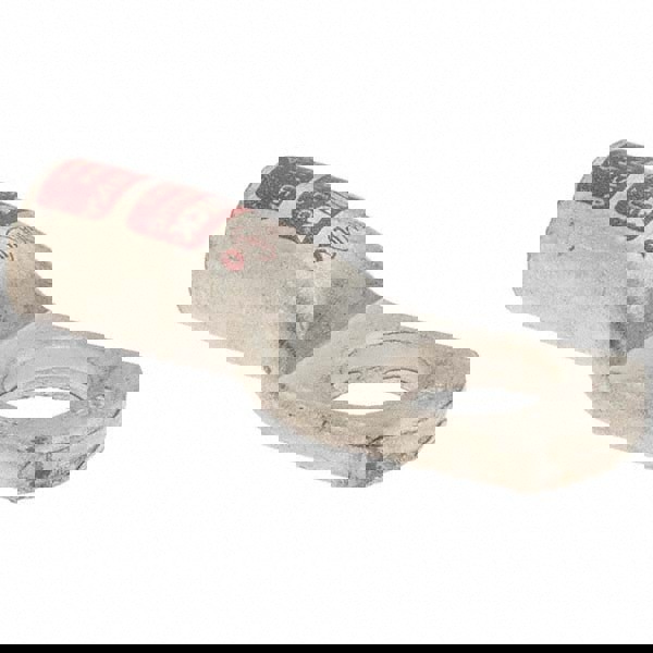 D Shaped Ring Terminal: Non-Insulated, 2 to 1 AWG, Crimp Connection