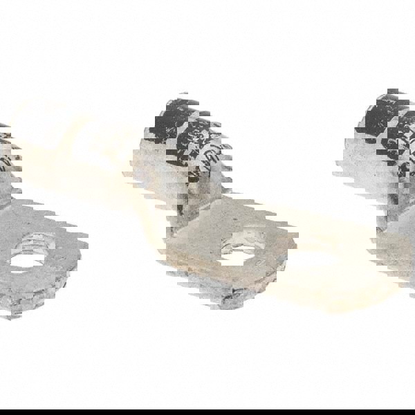 D Shaped Ring Terminal: Non-Insulated, 4 AWG, Crimp Connection