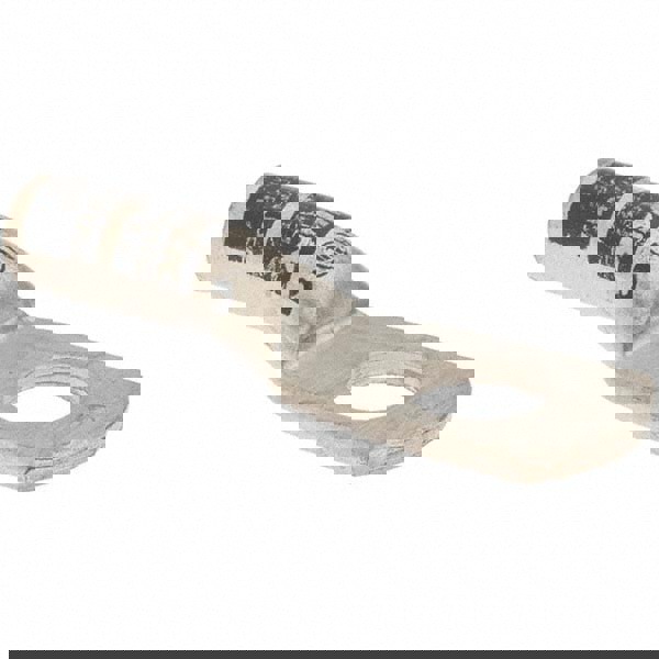 D Shaped Ring Terminal: Non-Insulated, 6 AWG, Crimp Connection