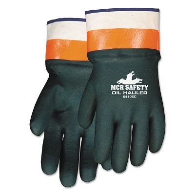 Chemical Resistant Gloves: Memphis Size Large, 59.00 mil, Polyvinylchloride, Supported