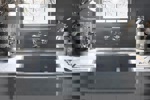 35-1/2 in. Undermount Farmhouse Cast Iron Double Bowl Kitchen Sink in White