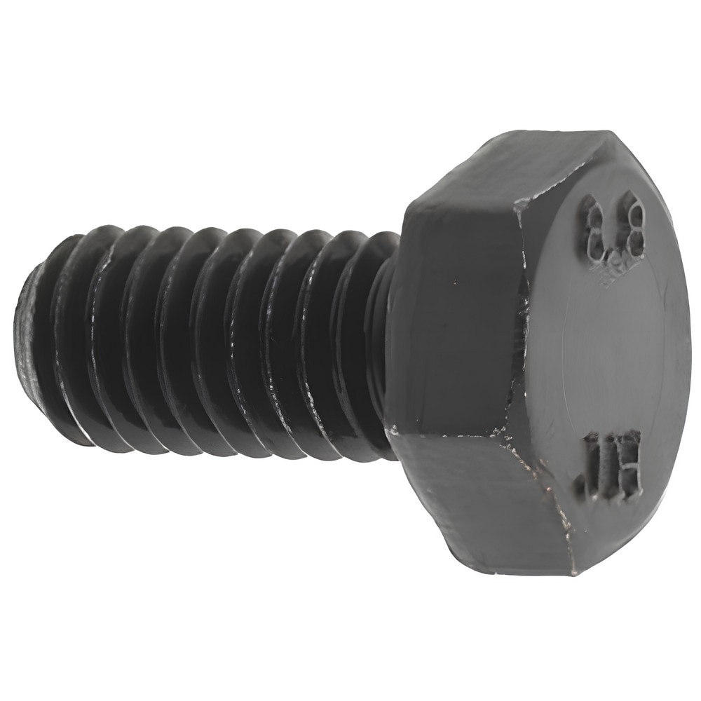 Hex Head Cap Screw: M6x1, 12.00 mm Length Under Head, Grade 8.8 Steel, Bright/Uncoated Finish