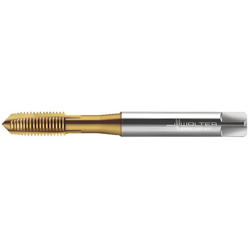 Spiral Point Tap: M3x0.5 Metric, 3 Flutes, Plug Chamfer, 6H Class of Fit, High-Speed Steel-E-PM, TiN Coated