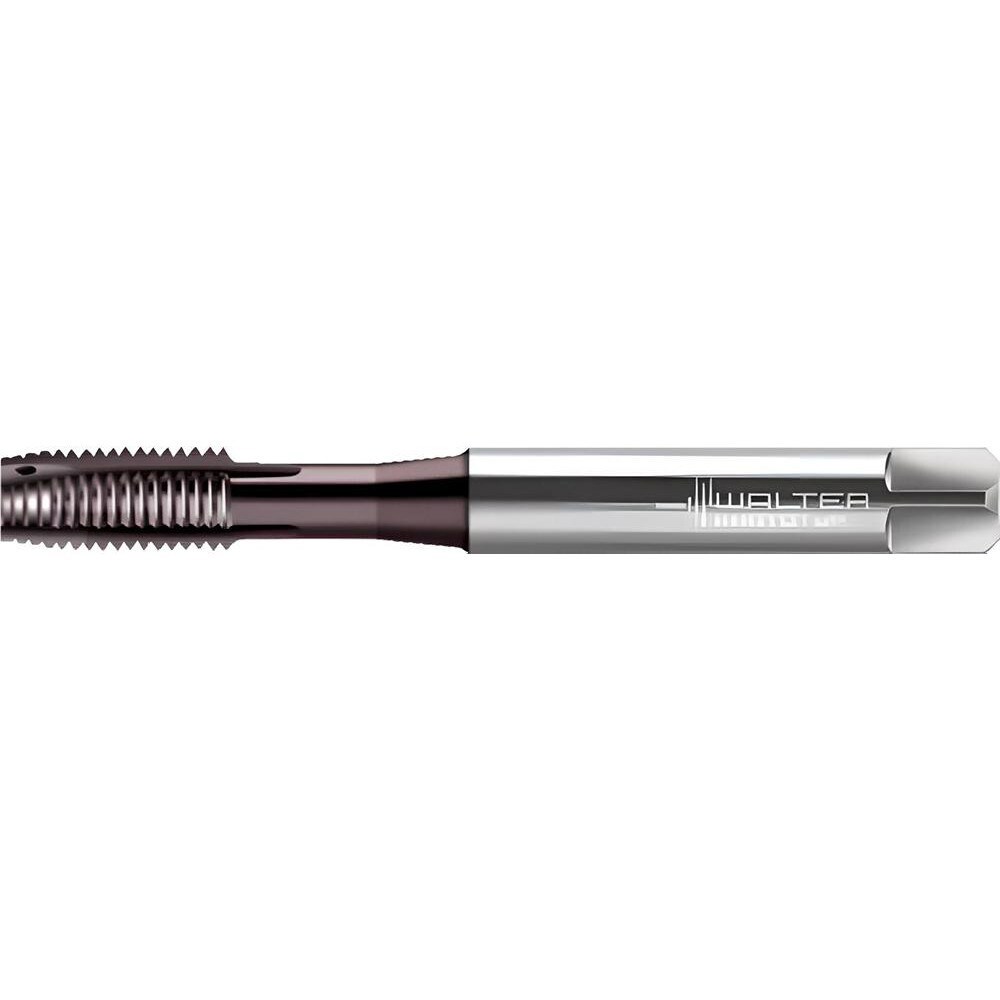 Spiral Point Tap: M6x1 Metric, 3 Flutes, Plug Chamfer, 6H Class of Fit, High-Speed Steel-E-PM, THL Coated
