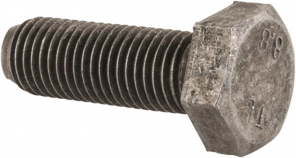 Hex Head Cap Screw: M12x1.5, 35.00 mm Length Under Head, Grade 8.8 Steel, Bright/Uncoated Finish