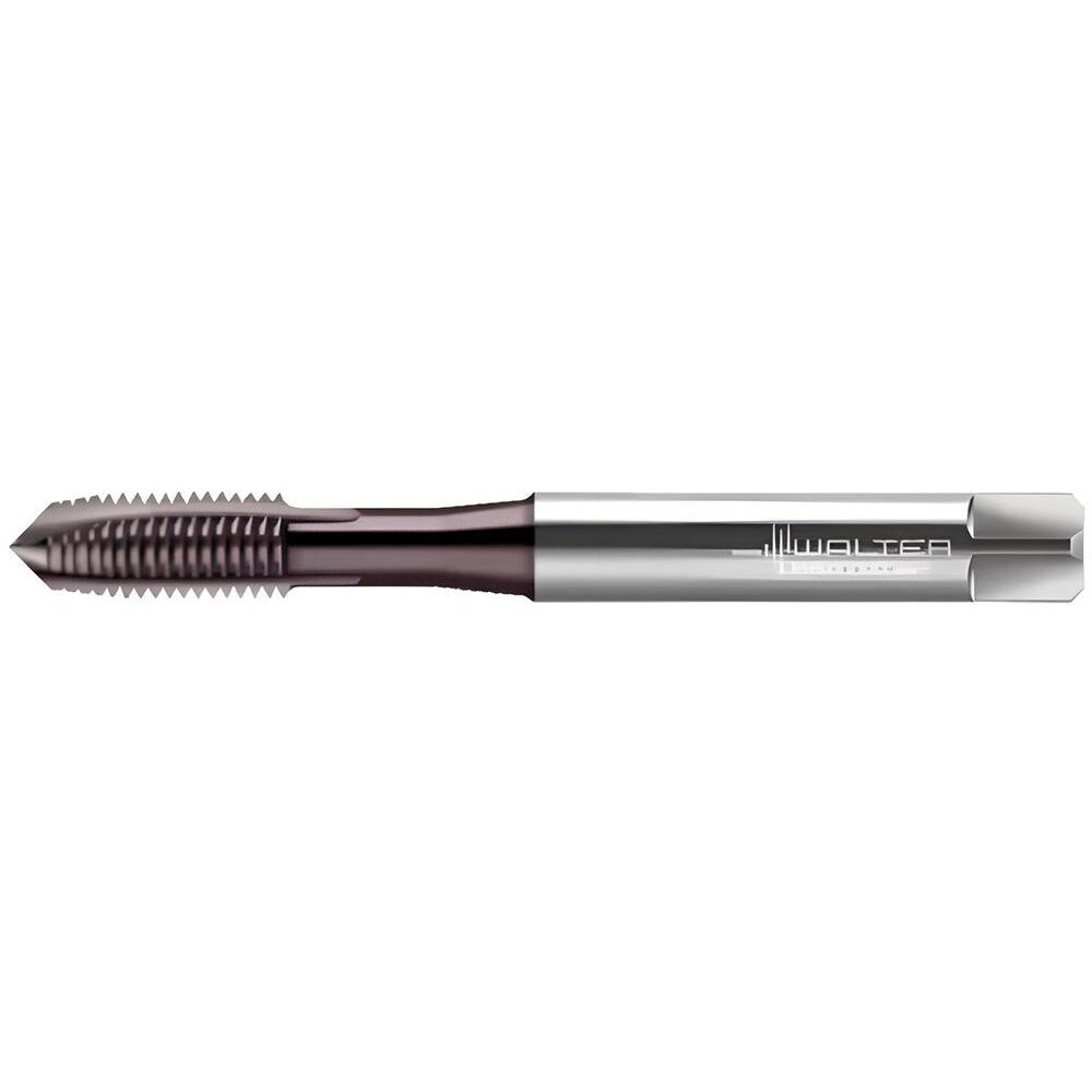 Spiral Point Tap: #8-32 UNC, 3 Flutes, Plug Chamfer, 2B Class of Fit, High-Speed Steel-E-PM, THL Coated
