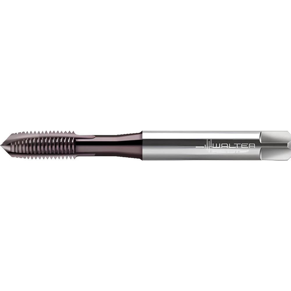 Spiral Point Tap: #8-32 UNC, 3 Flutes, Plug Chamfer, 2B Class of Fit, High-Speed Steel-E-PM, THL Coated