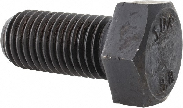 Hex Head Cap Screw: M24x3, 50.00 mm Length Under Head, Grade 8.8 Steel, Bright/Uncoated Finish