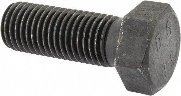 Hex Head Cap Screw: M24x3, 65.00 mm Length Under Head, Grade 8.8 Steel, Bright/Uncoated Finish