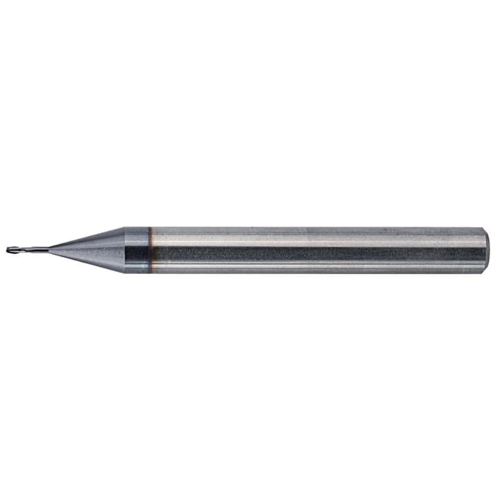 Square End Mill: 0.0984'' Dia, 0.1457'' LOC, 0.2362'' Shank Dia, 1.9685'' OAL, 3 Flutes, Solid Carbide