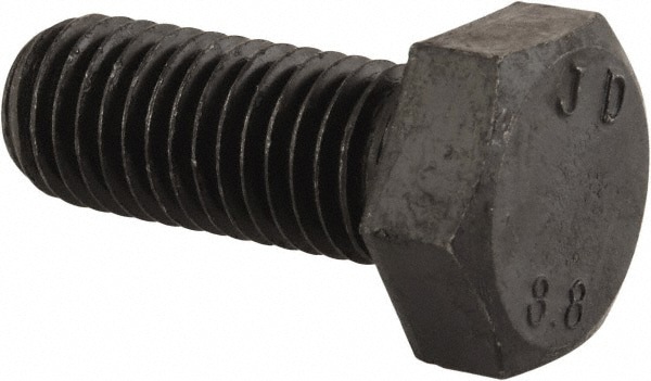 Hex Head Cap Screw: M14x2, 35.00 mm Length Under Head, Grade 8.8 Steel, Bright/Uncoated Finish