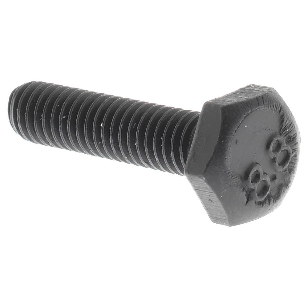 Hex Head Cap Screw: M3x0.5, 12.00 mm Length Under Head, Grade 8.8 Steel, Bright/Uncoated Finish