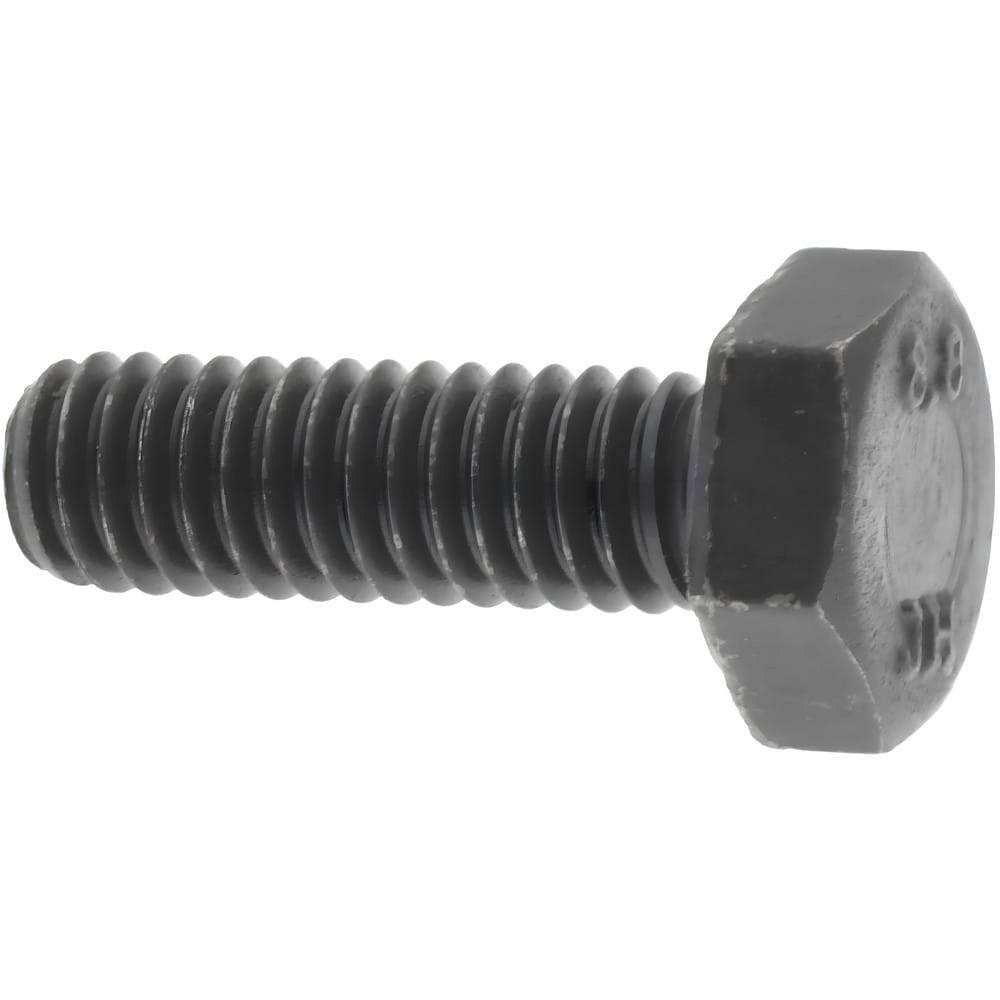 Hex Head Cap Screw: M4x0.7, 12.00 mm Length Under Head, Grade 8.8 Steel, Bright/Uncoated Finish