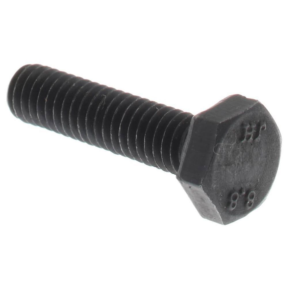 Hex Head Cap Screw: M4x0.7, 16.00 mm Length Under Head, Grade 8.8 Steel, Bright/Uncoated Finish