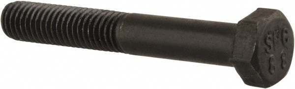 Hex Head Cap Screw: M5x0.8, 35.00 mm Length Under Head, Grade 8.8 Steel, Bright/Uncoated Finish