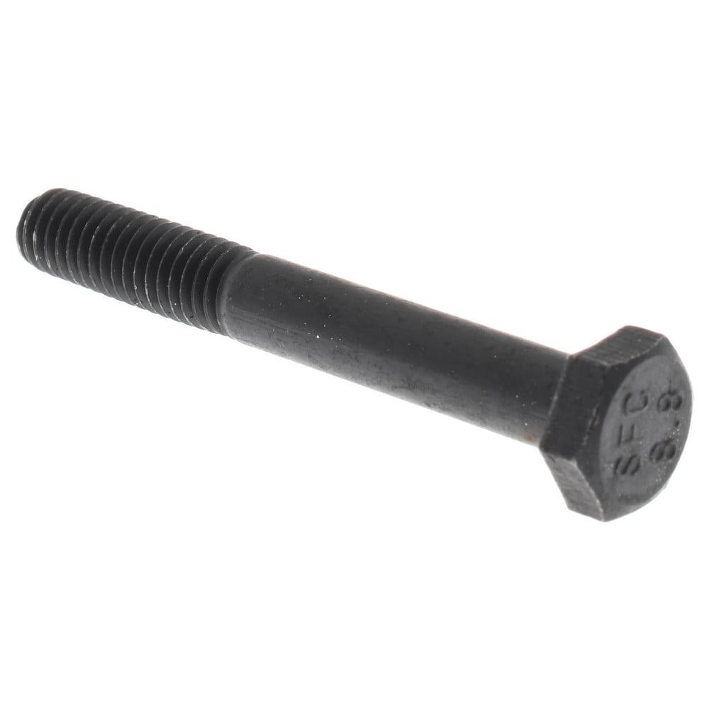 Hex Head Cap Screw: M6x1, 45.00 mm Length Under Head, Grade 8.8 Steel, Bright/Uncoated Finish