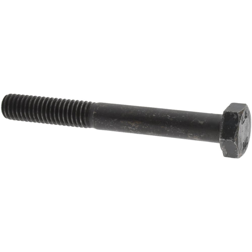 Hex Head Cap Screw: M6x1, 50.00 mm Length Under Head, Grade 8.8 Steel, Bright/Uncoated Finish