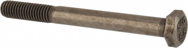 Hex Head Cap Screw: M6x1, 60.00 mm Length Under Head, Grade 8.8 Steel, Bright/Uncoated Finish