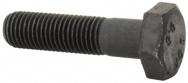 Hex Head Cap Screw: M10x1.25, 40.00 mm Length Under Head, Grade 8.8 Steel, Bright/Uncoated Finish