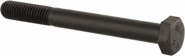 Hex Head Cap Screw: M8x1.25, 75.00 mm Length Under Head, Grade 8.8 Steel, Bright/Uncoated Finish