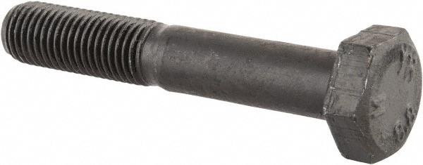 Hex Head Cap Screw: M10x1.25, 60.00 mm Length Under Head, Grade 8.8 Steel, Bright/Uncoated Finish