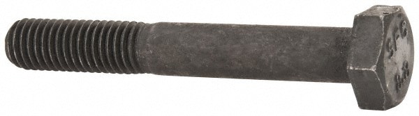 Hex Head Cap Screw: M10x1.5, 70.00 mm Length Under Head, Grade 8.8 Steel, Bright/Uncoated Finish