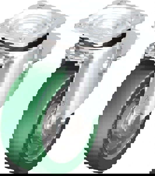 Swivel Top Plate Caster: Polyurethane-Elastomer Blickle Softhane, 4