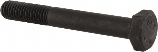 Hex Head Cap Screw: M10x1.5, 75.00 mm Length Under Head, Grade 8.8 Steel, Bright/Uncoated Finish
