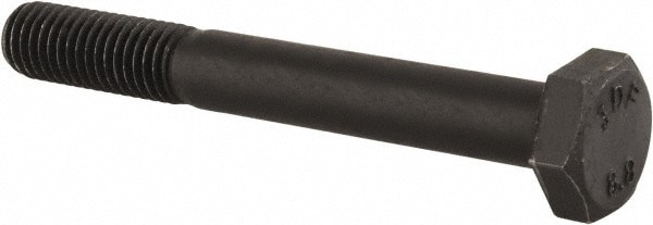 Hex Head Cap Screw: M10x1.5, 80.00 mm Length Under Head, Grade 8.8 Steel, Bright/Uncoated Finish