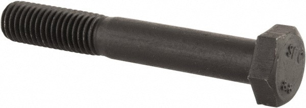 Hex Head Cap Screw: M12x1.75, 80.00 mm Length Under Head, Grade 8.8 Steel, Bright/Uncoated Finish